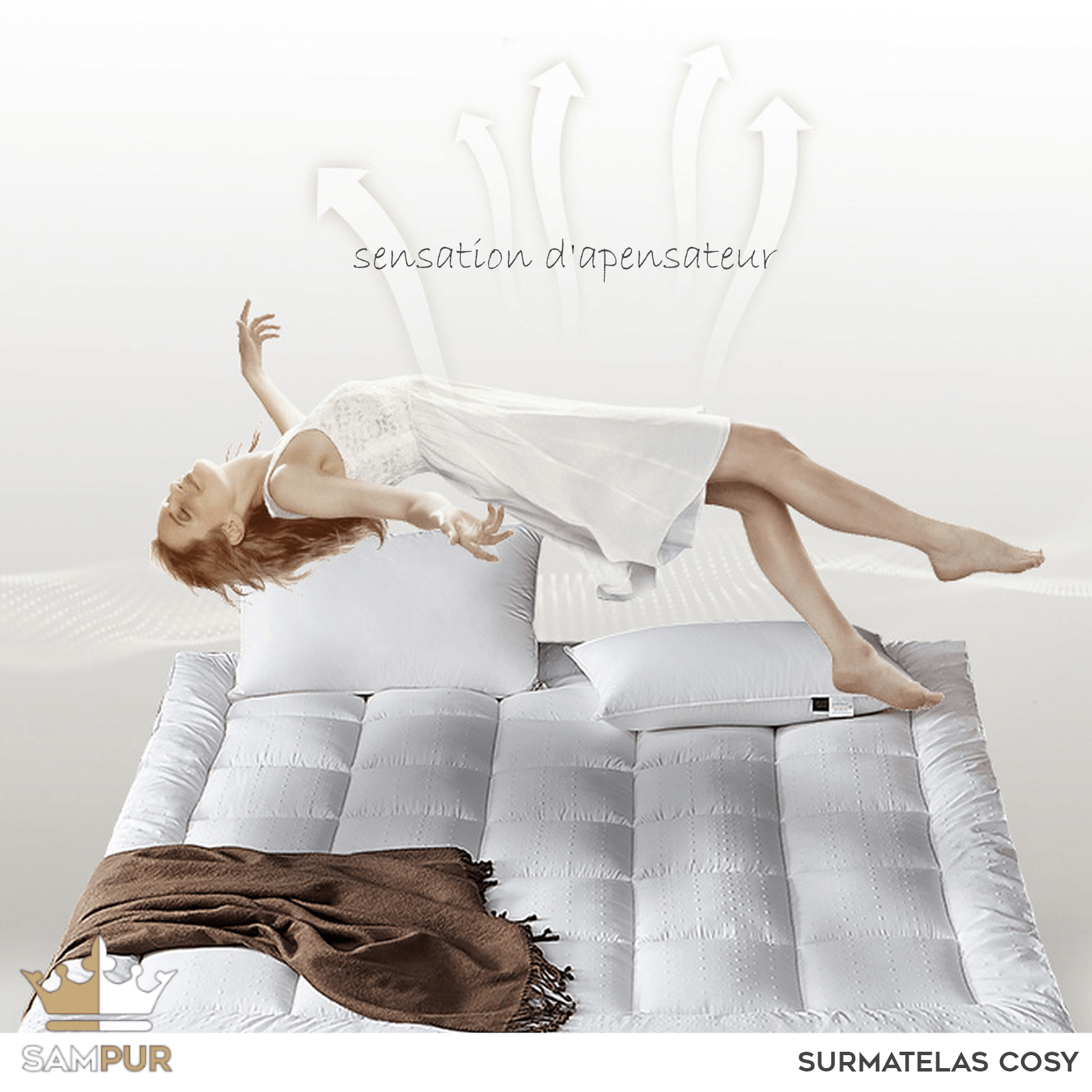 Surmatelas hypoallergénique, confortable - Collection Cosy