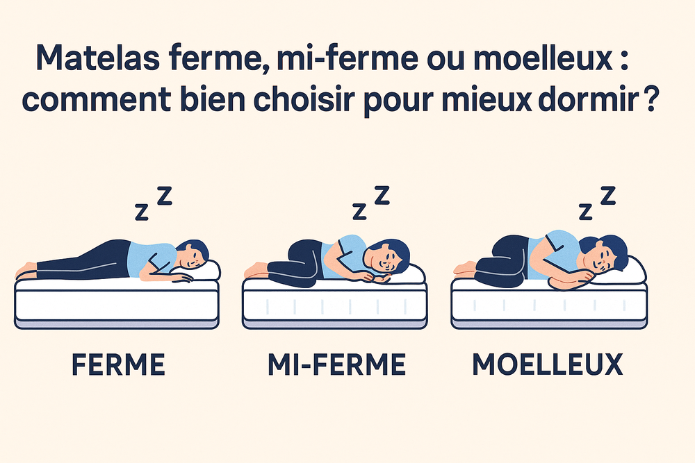 Matelas ferme, mi-ferme ou moelleux : comment bien choisir pour mieux dormir ?