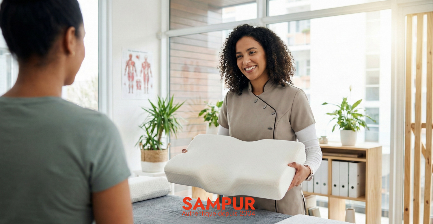 Oreiller recommandé par les kinésithérapeutes