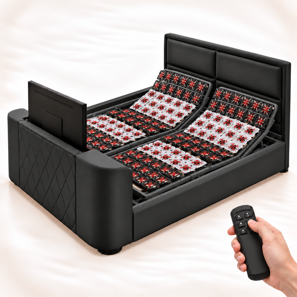 Lit électrique avec TV offerte et deux matelas relaxation