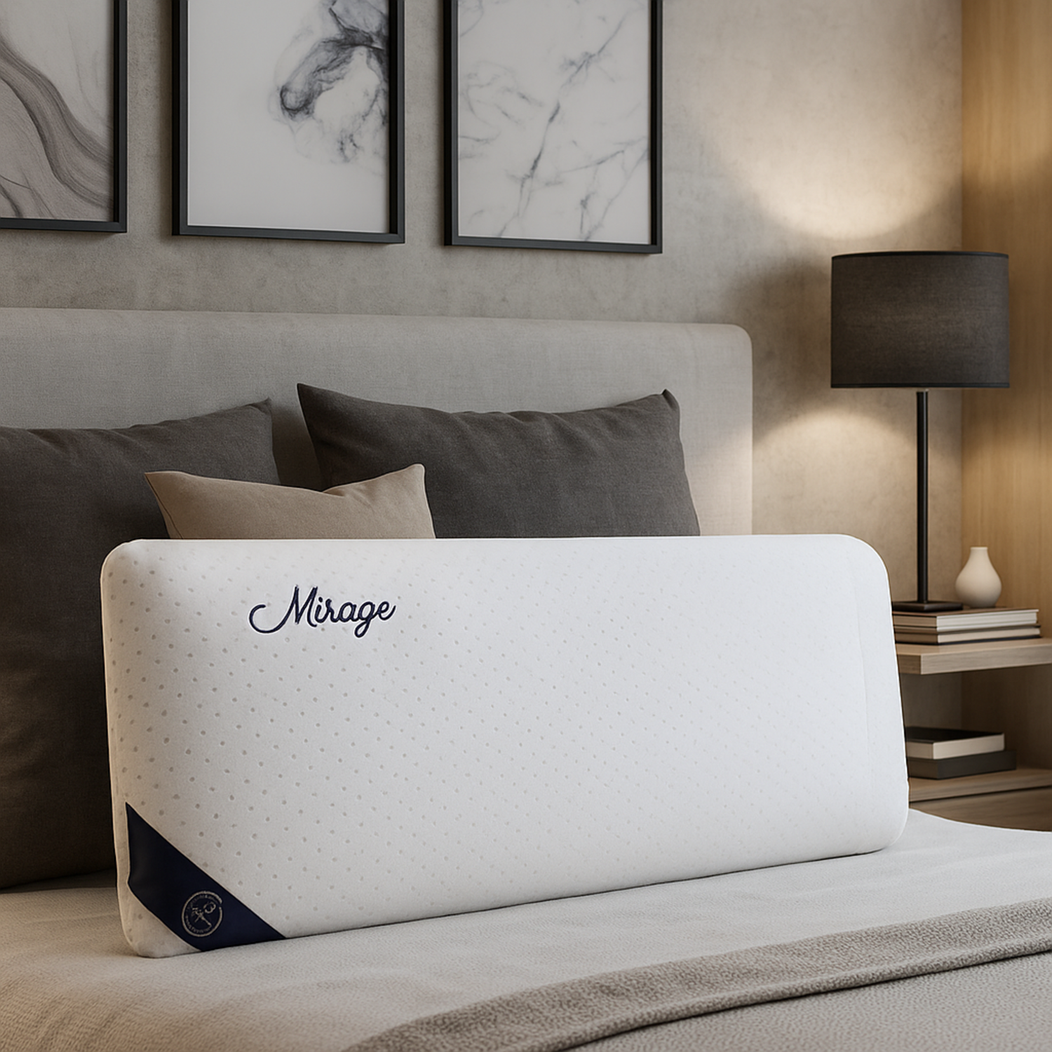 Traversin mémoire de forme, technologie Flex AIR®, déhoussable - Collection Mirage