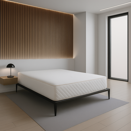 Sommier lit design style industriel, lattes larges, cadre à lattes - Collection Loft