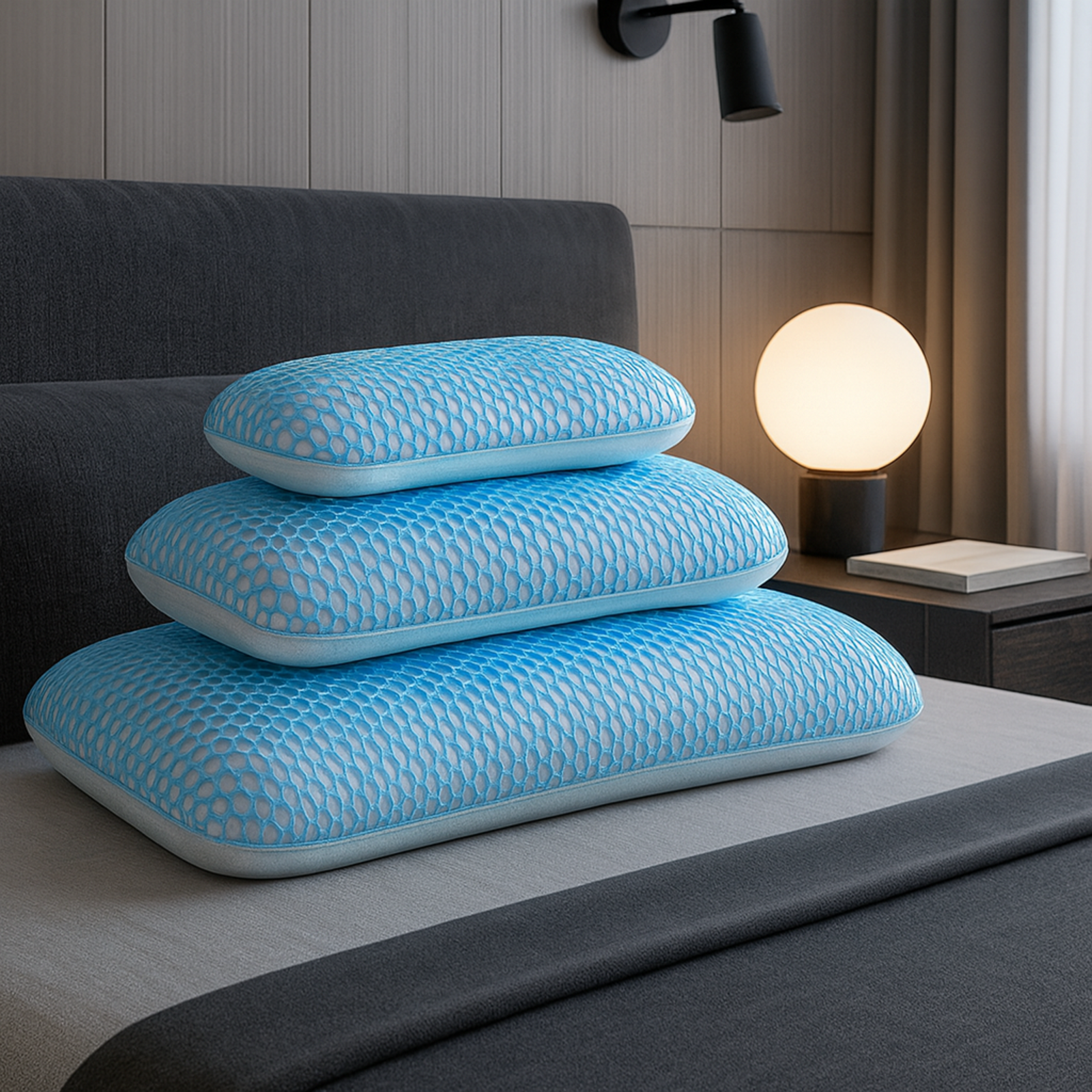 Traversin mémoire de forme intelligent, structure alvéolée, déhoussable - Collection TPE