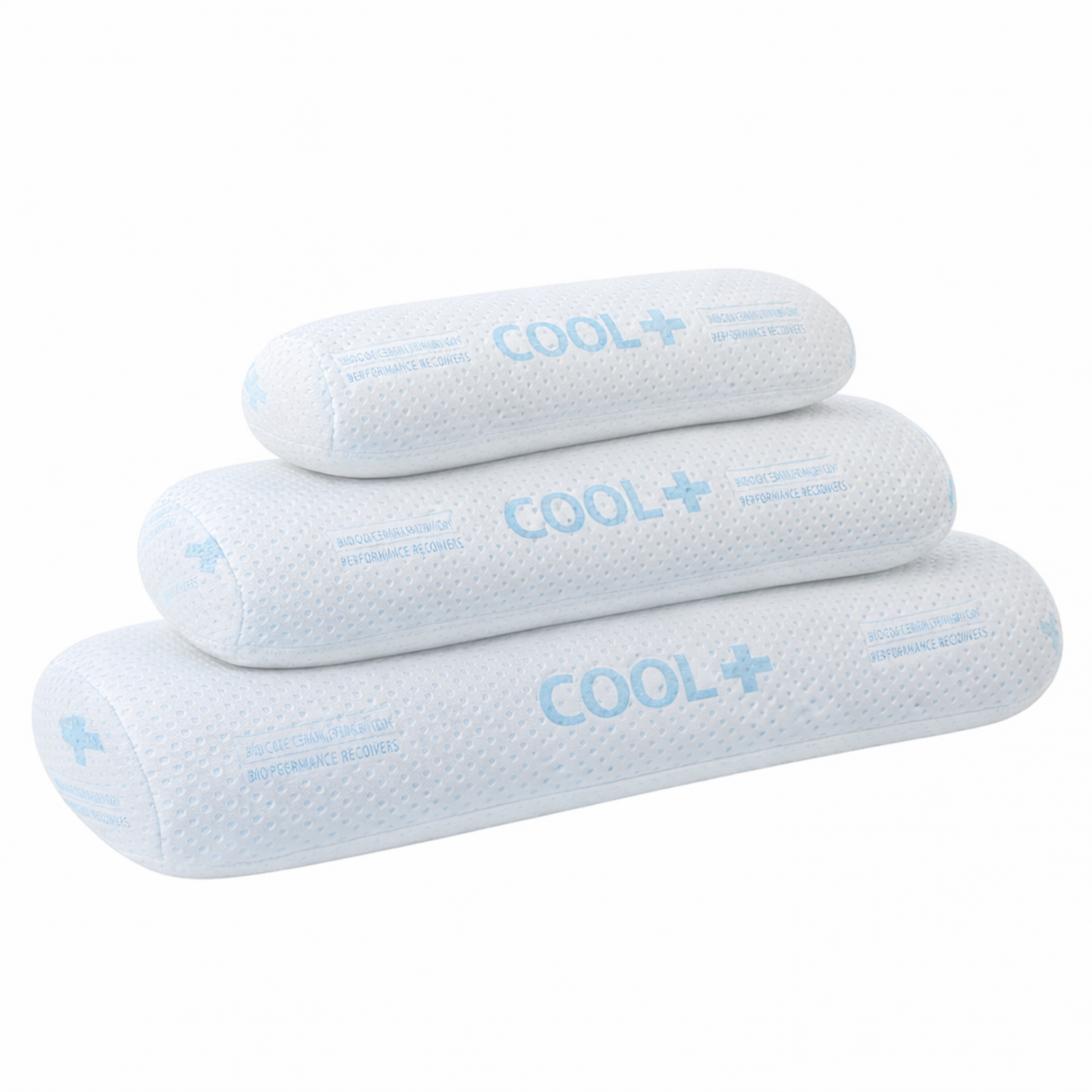 Traversin mémoire de forme rafraichissant, déhoussable, micro-perforé - Collection Frais