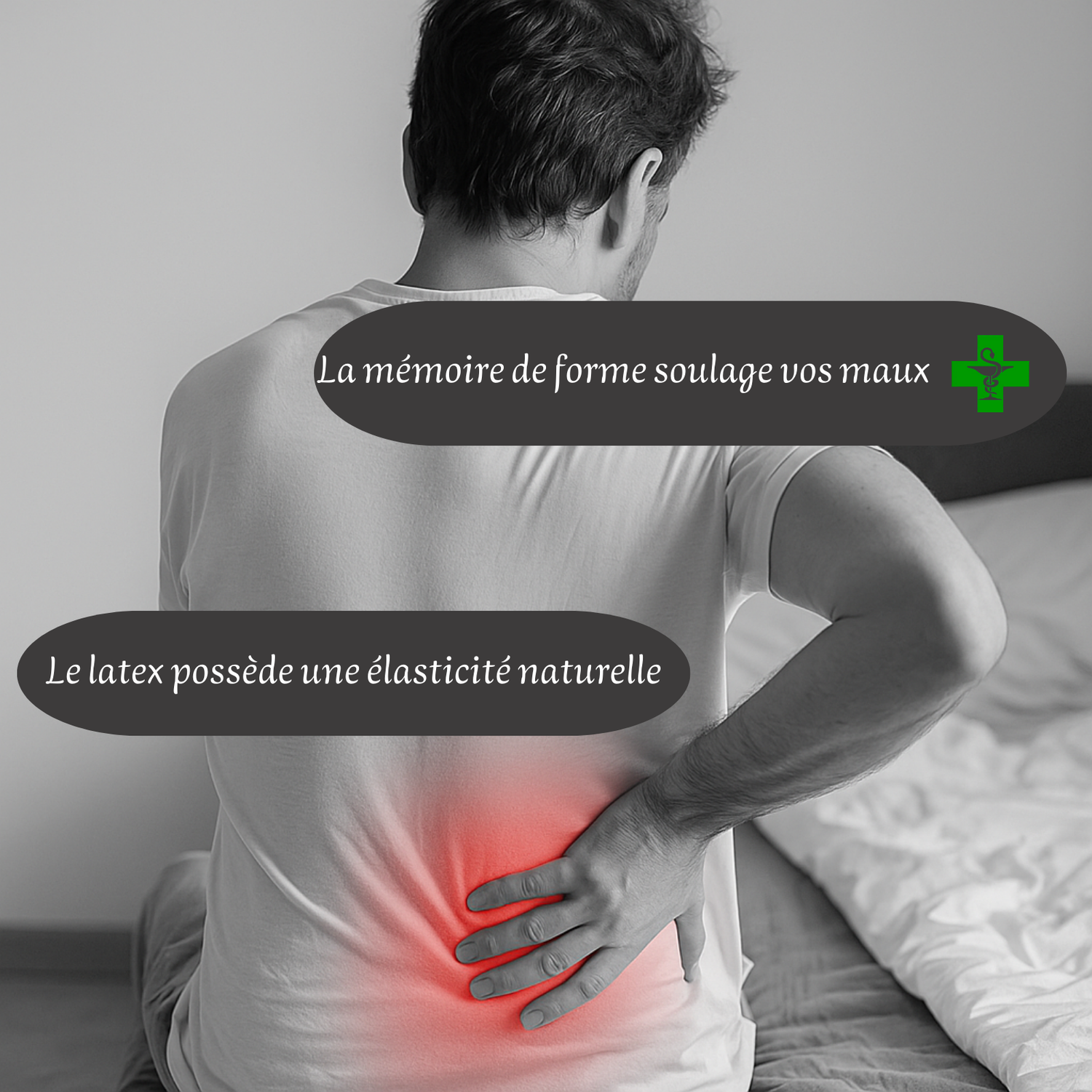 Matelas latex 35 cm, crin de cheval, mémoire de forme et ressorts ensachés - Collection Amethyste