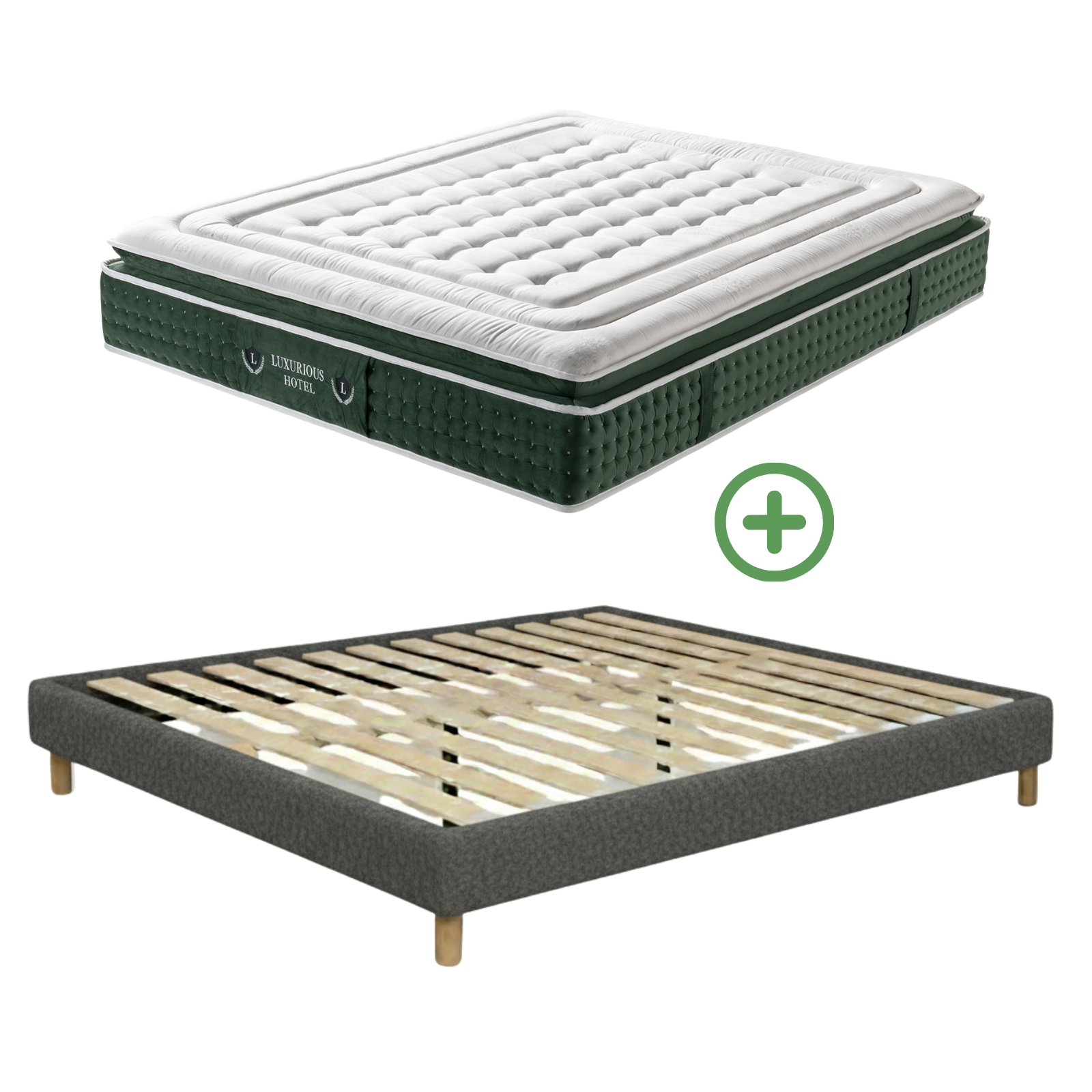 Ensemble literie complet avec lit et matelas d&