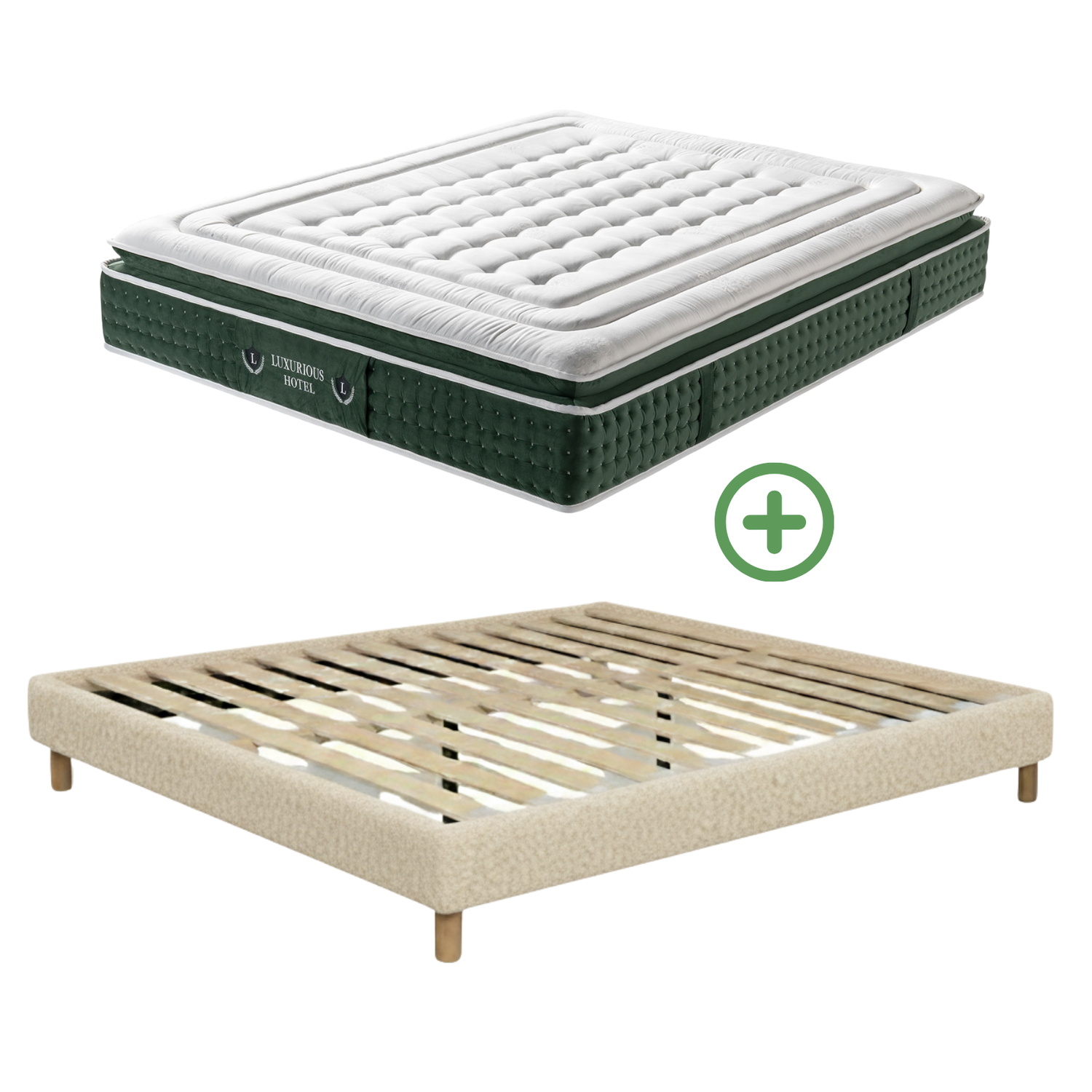 Ensemble literie complet avec lit et matelas d&