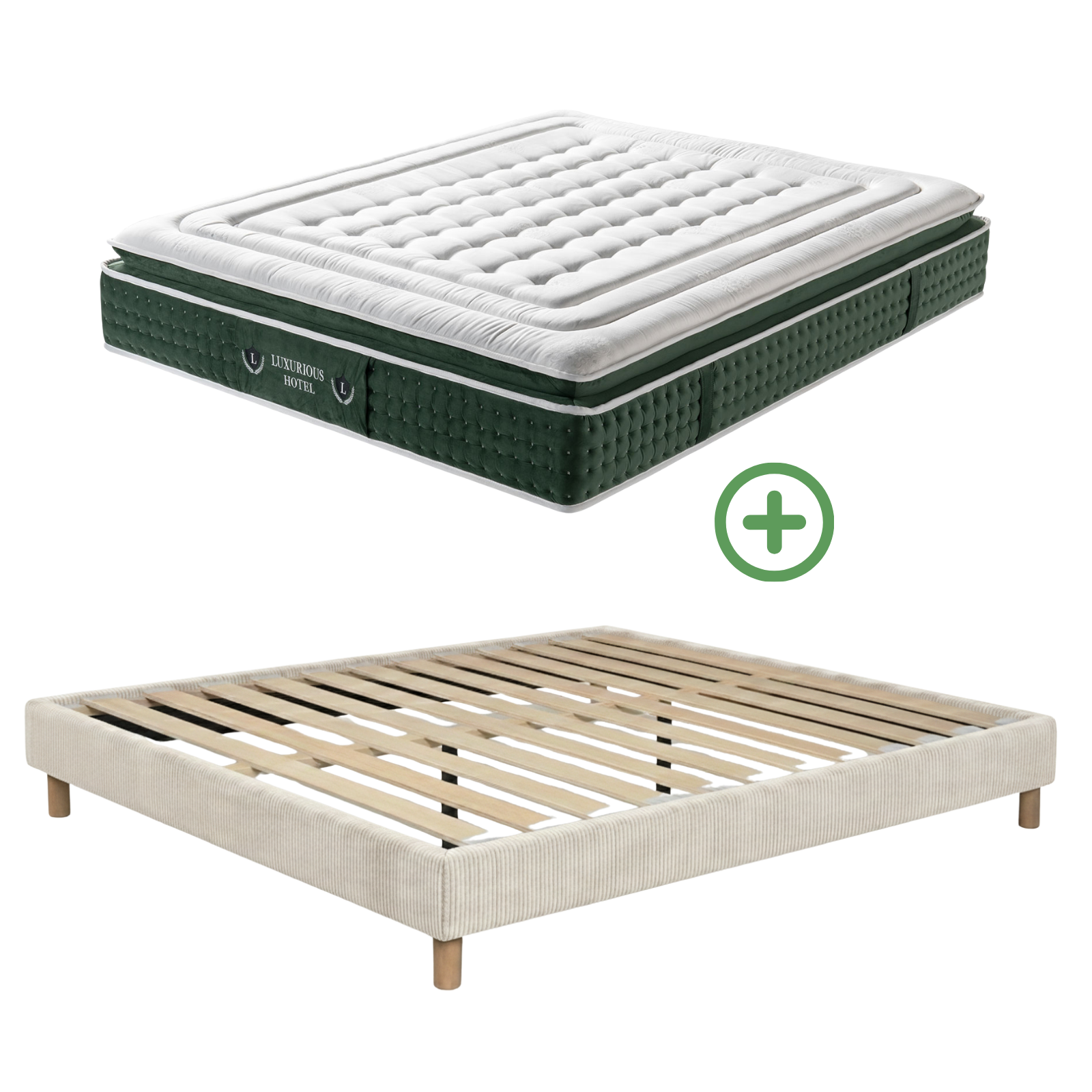Ensemble literie complet avec lit et matelas d&