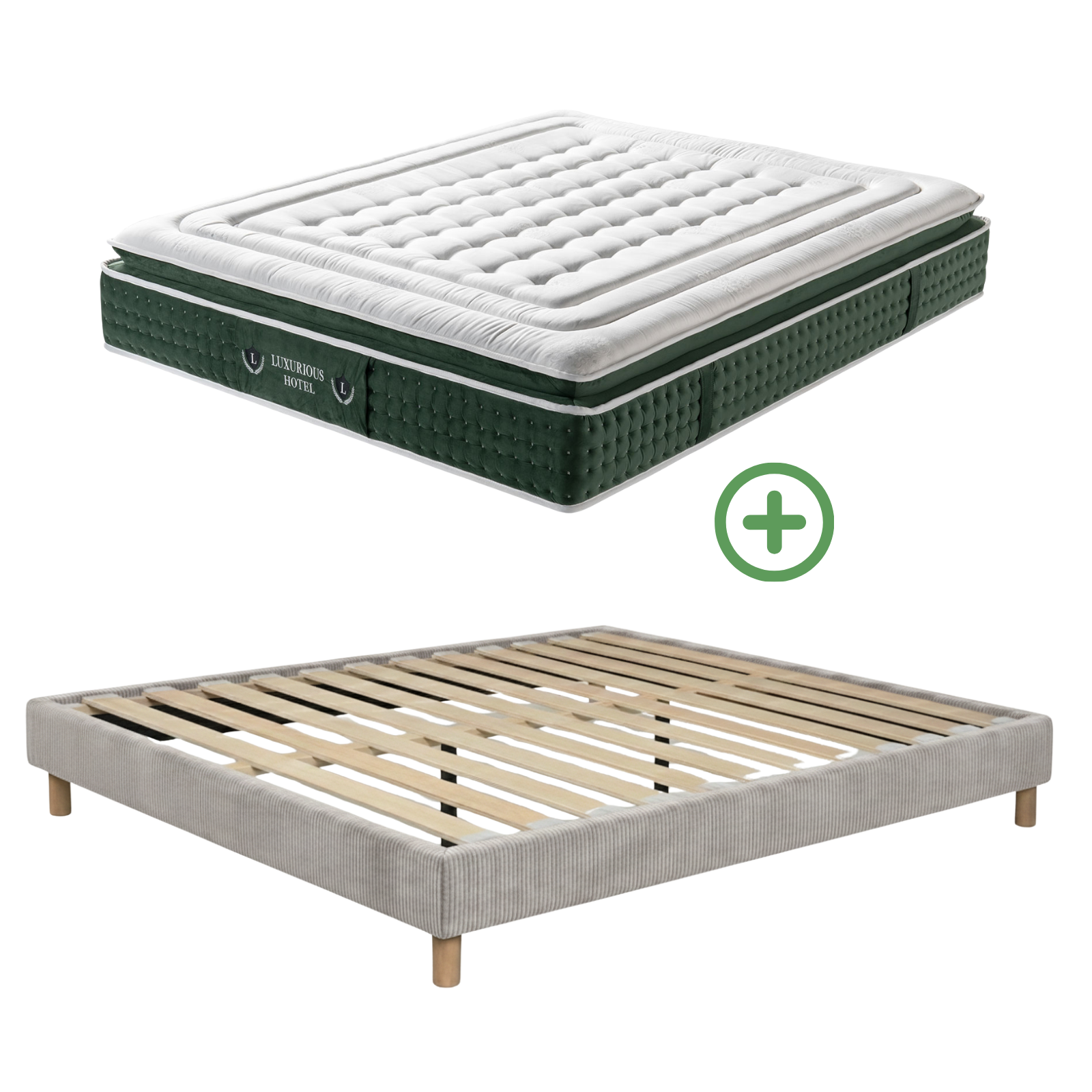 Ensemble literie complet avec lit et matelas d&
