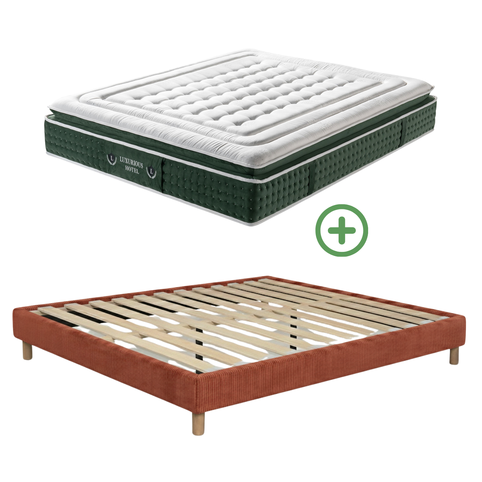 Ensemble literie complet avec lit et matelas d&