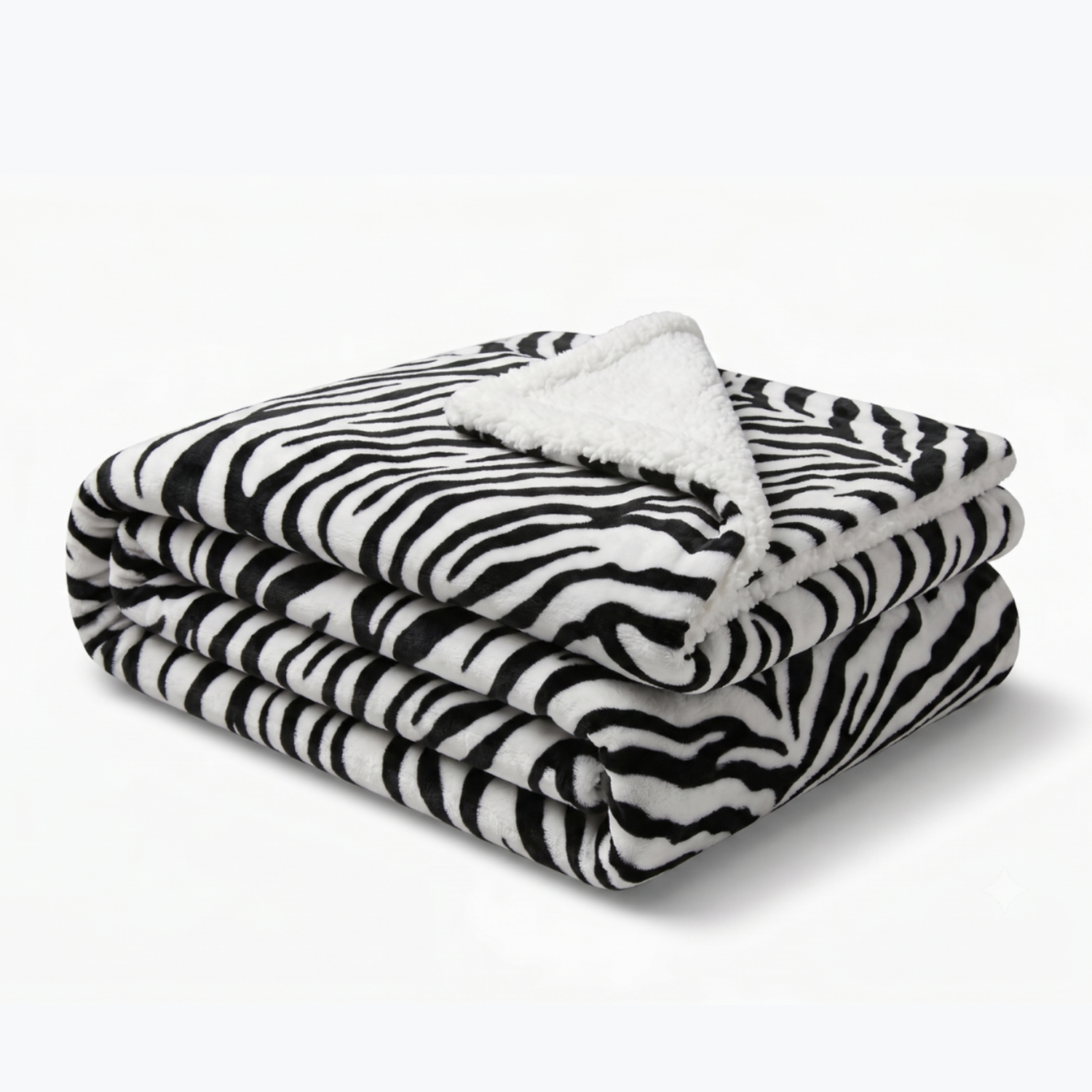 Couette réversible tempérée, blanche et noire - Collection Safari