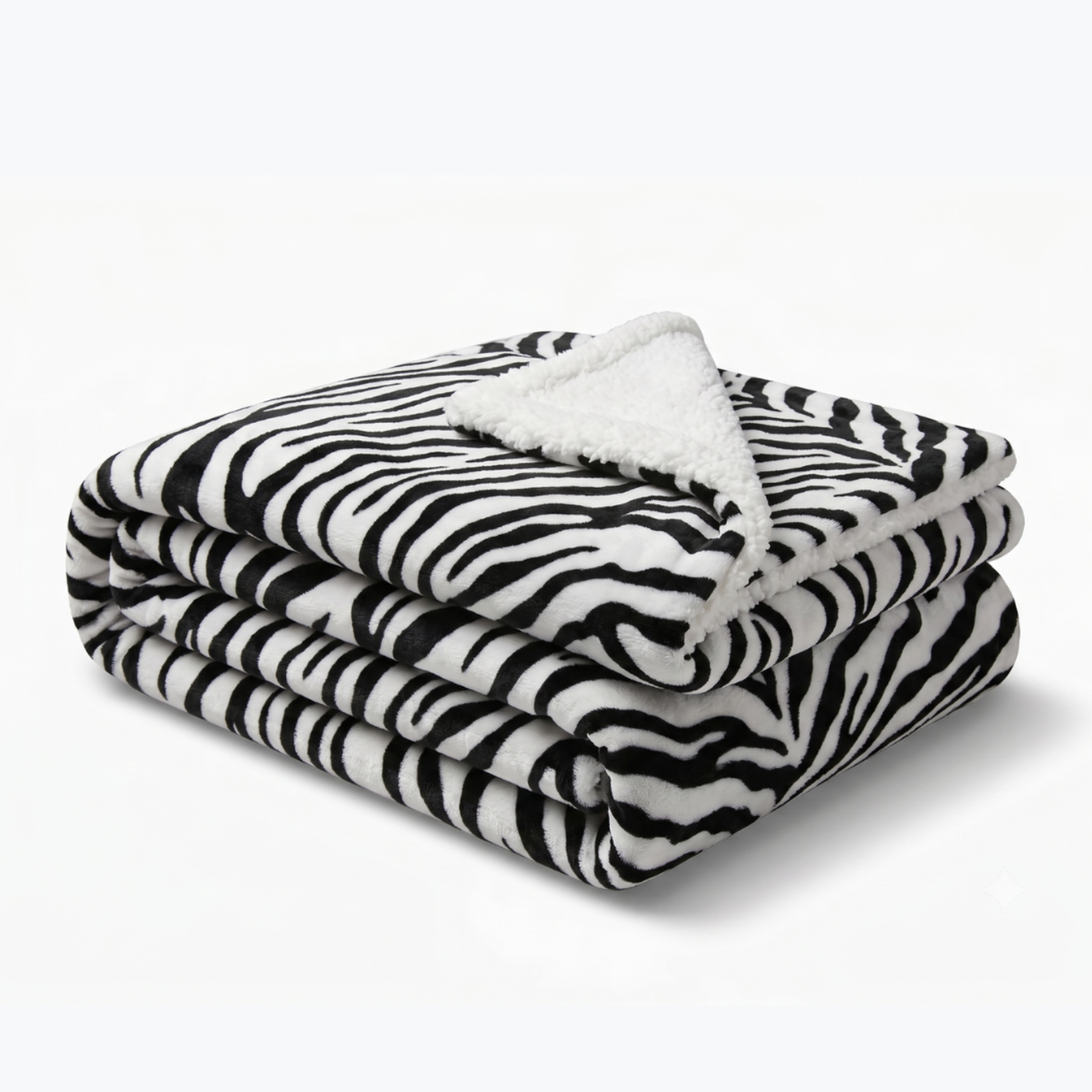 Couette réversible tempérée, blanche et noire - Collection Safari