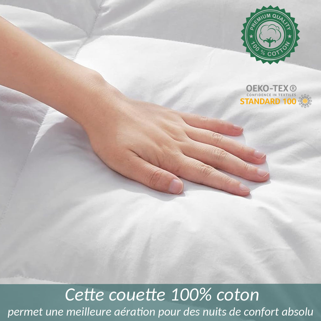 Couette Légère 3D Avec Bande D'aération, Sensation Moelleuse, 100% Polyester