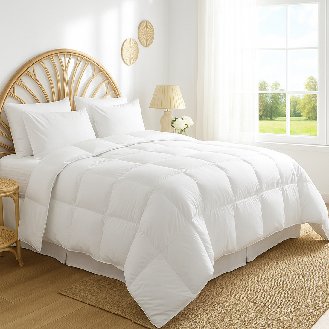 Couette légère printemps/été, plume naturelle, respirante - Collection Luxe