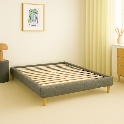 Sommier bouclette Deco : cadre et pieds en bois