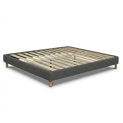 Sommier bouclette, cadre de lit, pieds bois, maintien bassin - Collection Deco