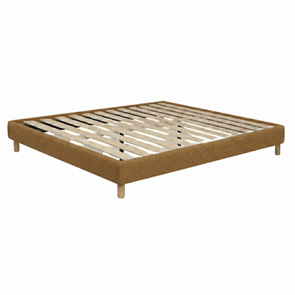 Sommier bouclette, cadre de lit, pieds bois, maintien bassin - Collection Deco
