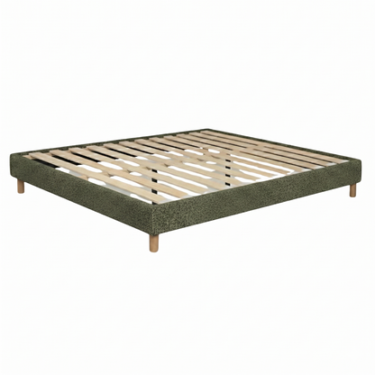 Sommier bouclette, cadre de lit, pieds bois, maintien bassin - Collection Deco