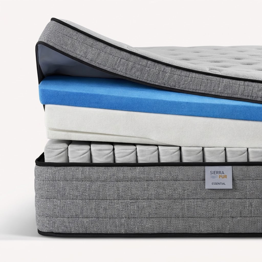 Matelas mémoire de forme, ressorts ensachés - Collection Essentiel