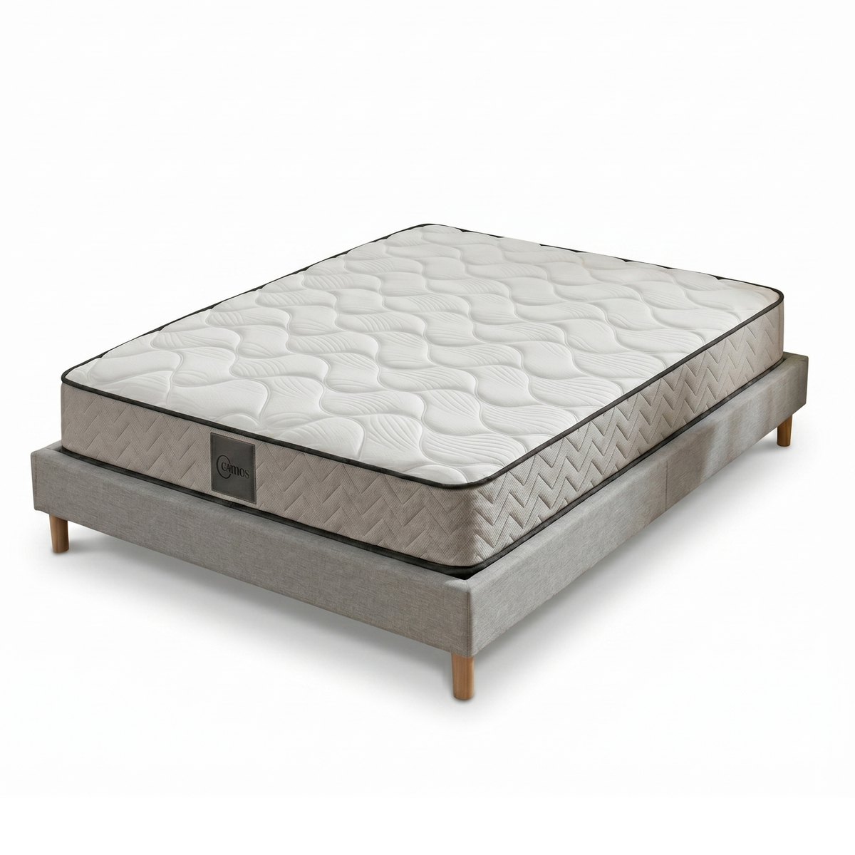 Ensemble lit fixe et matelas confort Cosmos - Collection Tissu