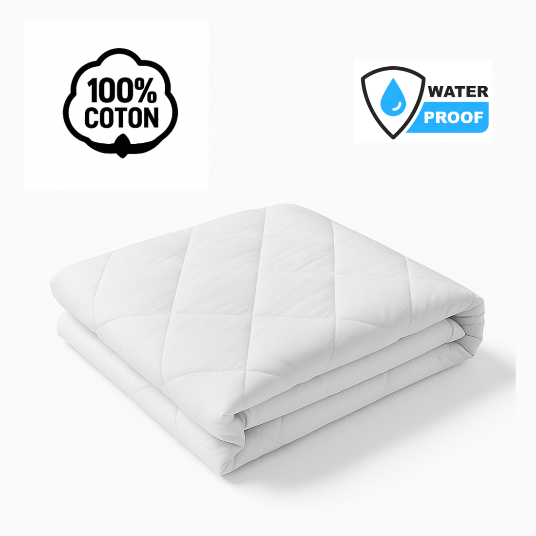 Protège matelas XXL coton, sommeil sain et confortable - Collection Waterproof XXL