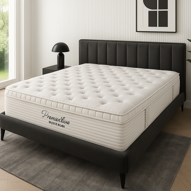 Matelas hôtel hybride avec surmatelas intégré, traitement anti-acariens - Collection Splendid Sampur