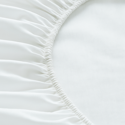 Drap housse en coton confortable et naturel : Blanc