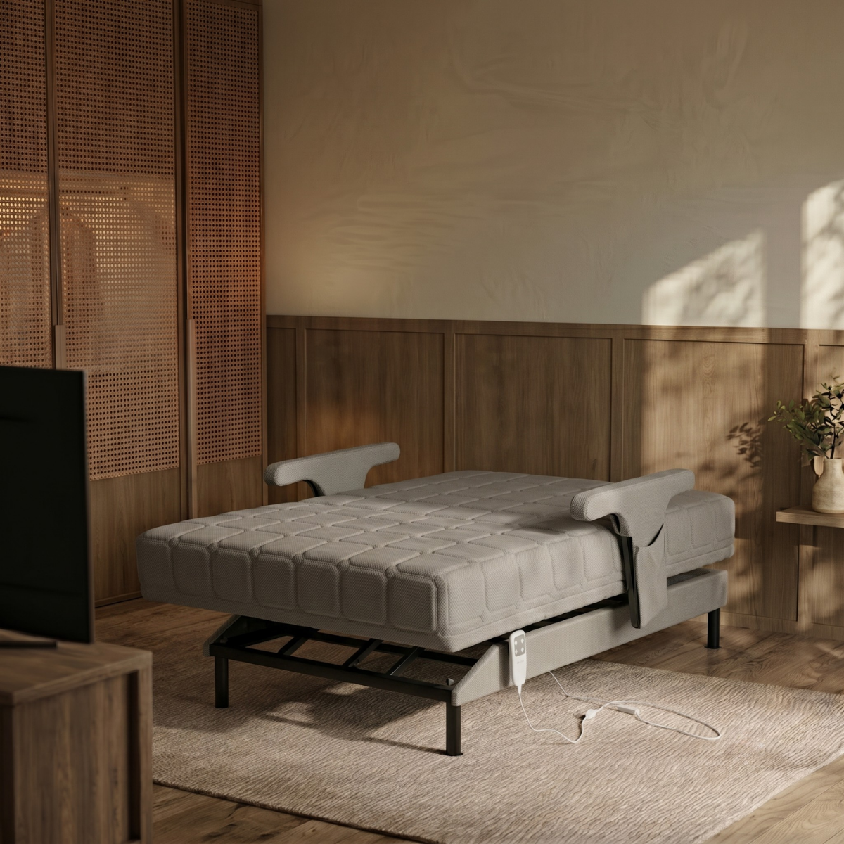 Electric adjustable bed, enhanced autonomy - Eazy Collection