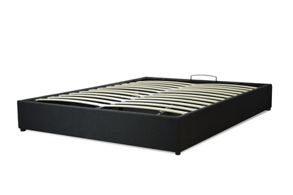 Vegas Bett mit Stauraum: Untergestell aus Kunstleder oder Stoff mit flexiblen Latten