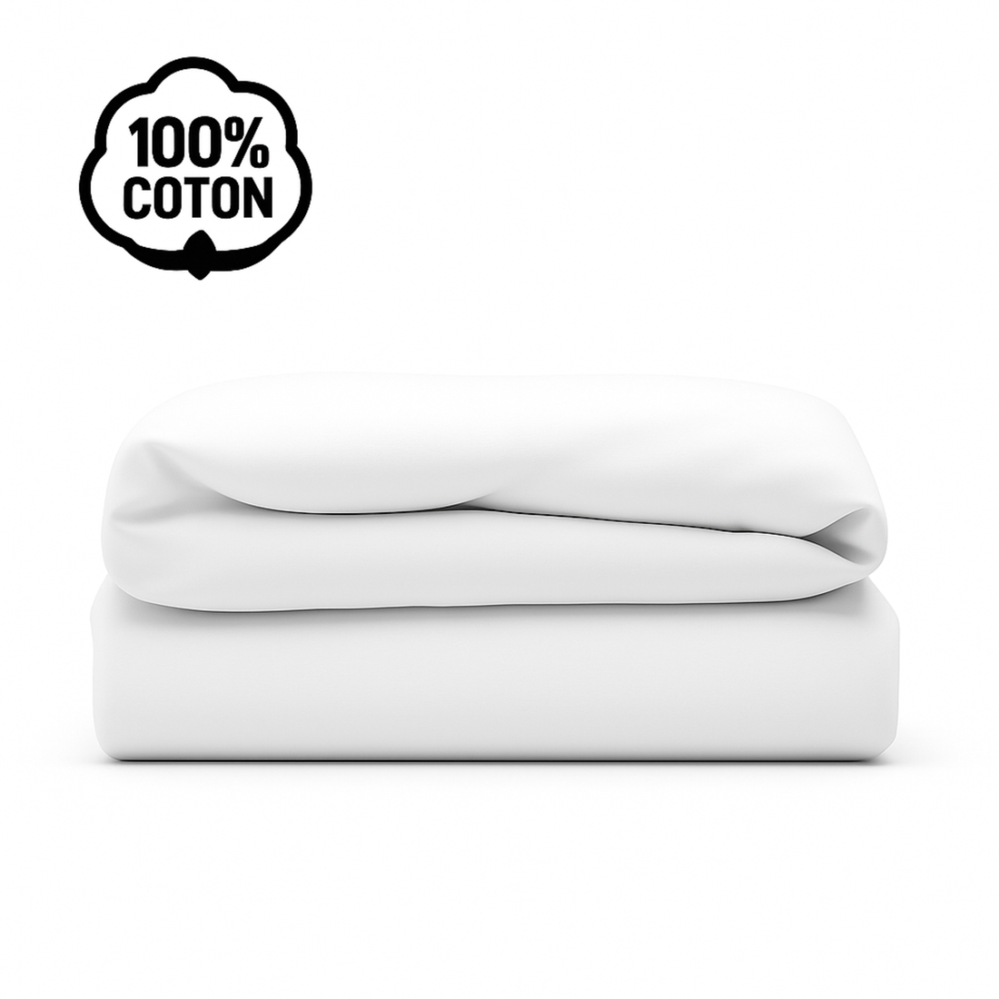 Housse de couette en coton confortable et naturel : Blanc