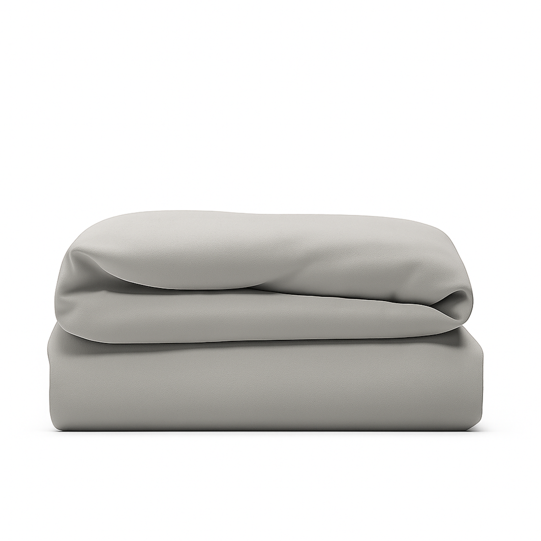 Housse de couette unie, douce et respirante : Gris perle