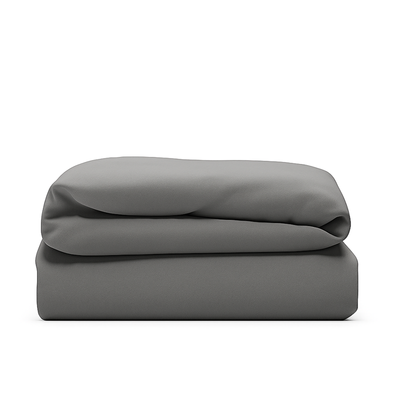 Housse de couette gris foncé, douce, respirante - Collection Unie