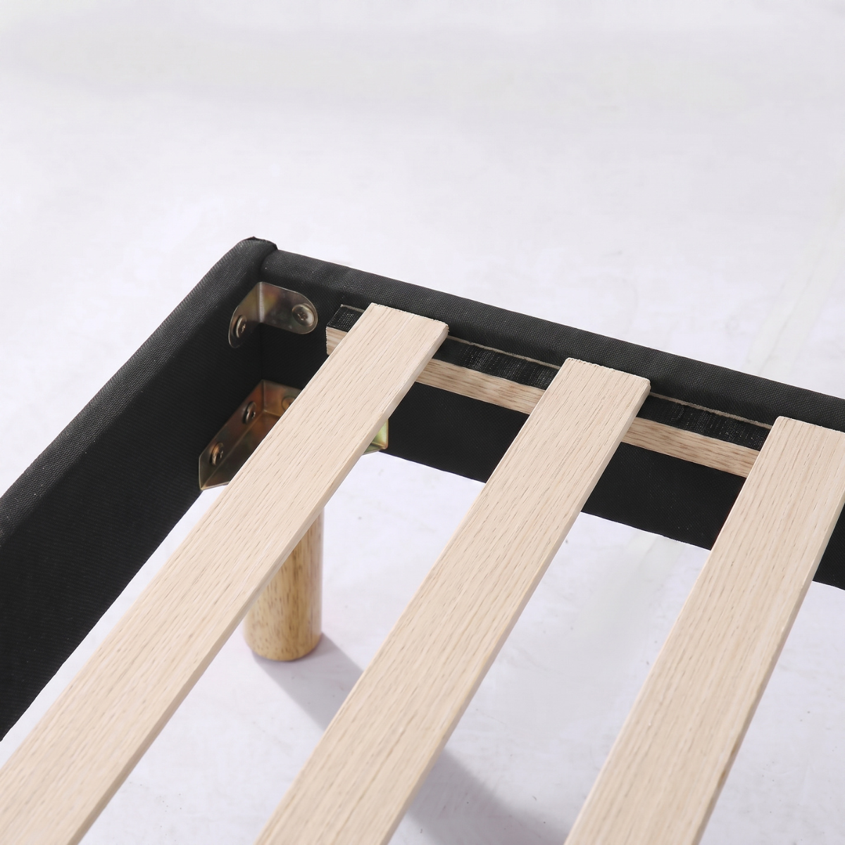 Sommier tapissier, structure bois et revêtement tissu - Collection Confort