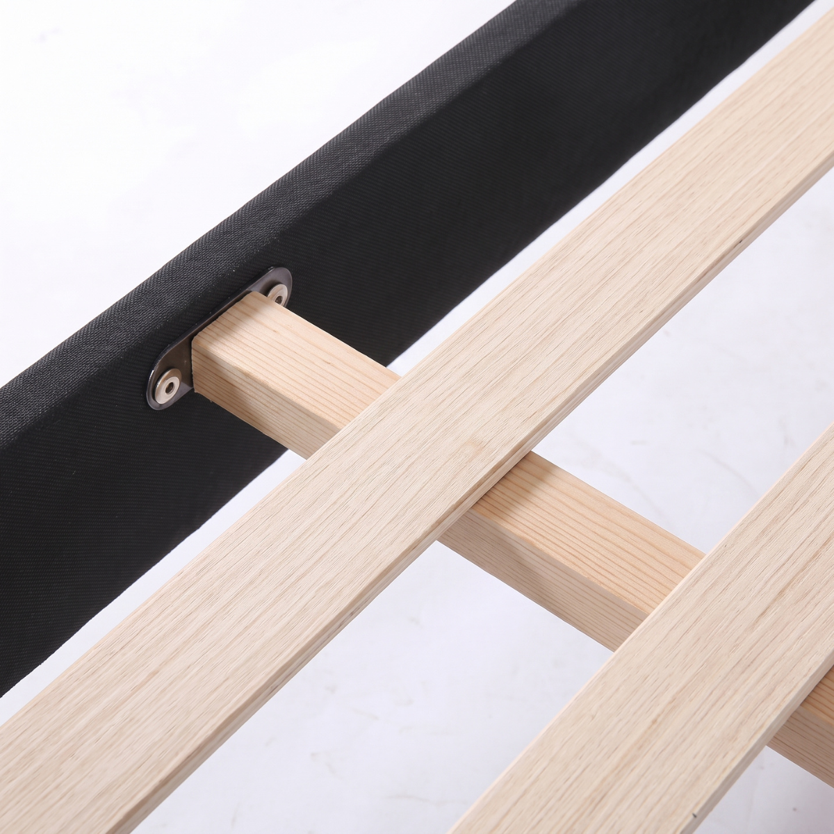 Sommier tapissier, structure bois et revêtement tissu - Collection Confort