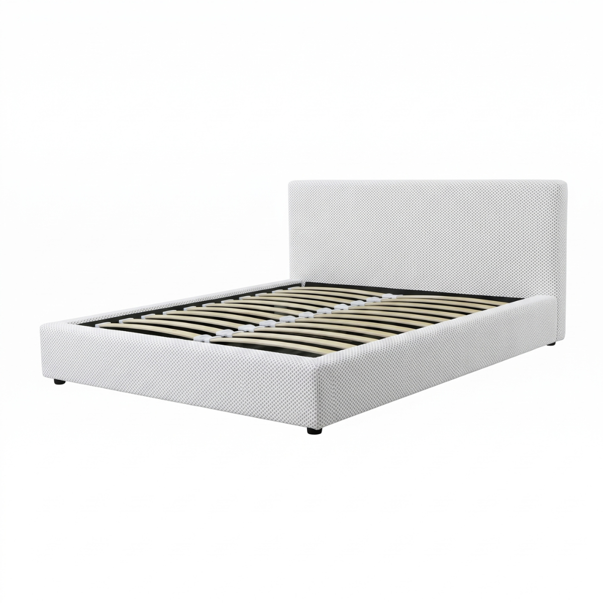 Lit coffre tissu Mesh 3D, tête de lit, grand espace de stockage - Collection Versailles