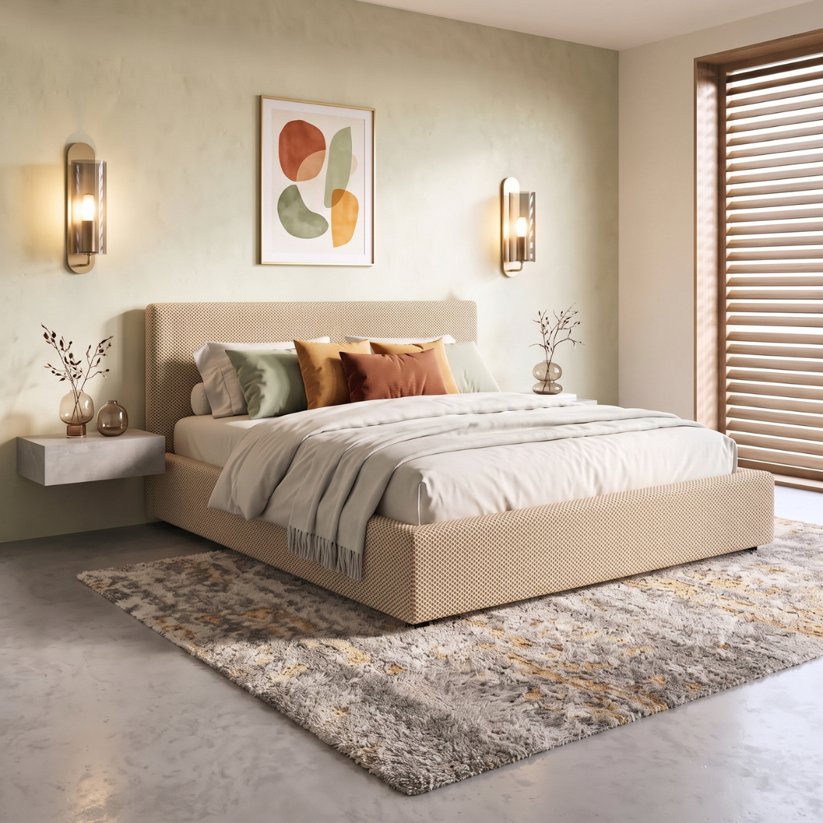 Lit coffre tissu Mesh 3D, tête de lit, grand espace de stockage - Collection Versailles