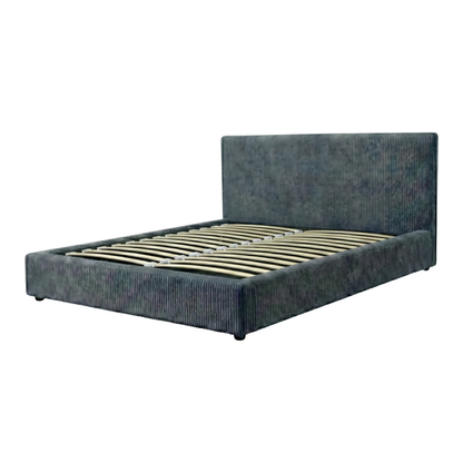 Lit coffre velours côtelé, tête de lit, grand espace de stockage - Collection Versailles