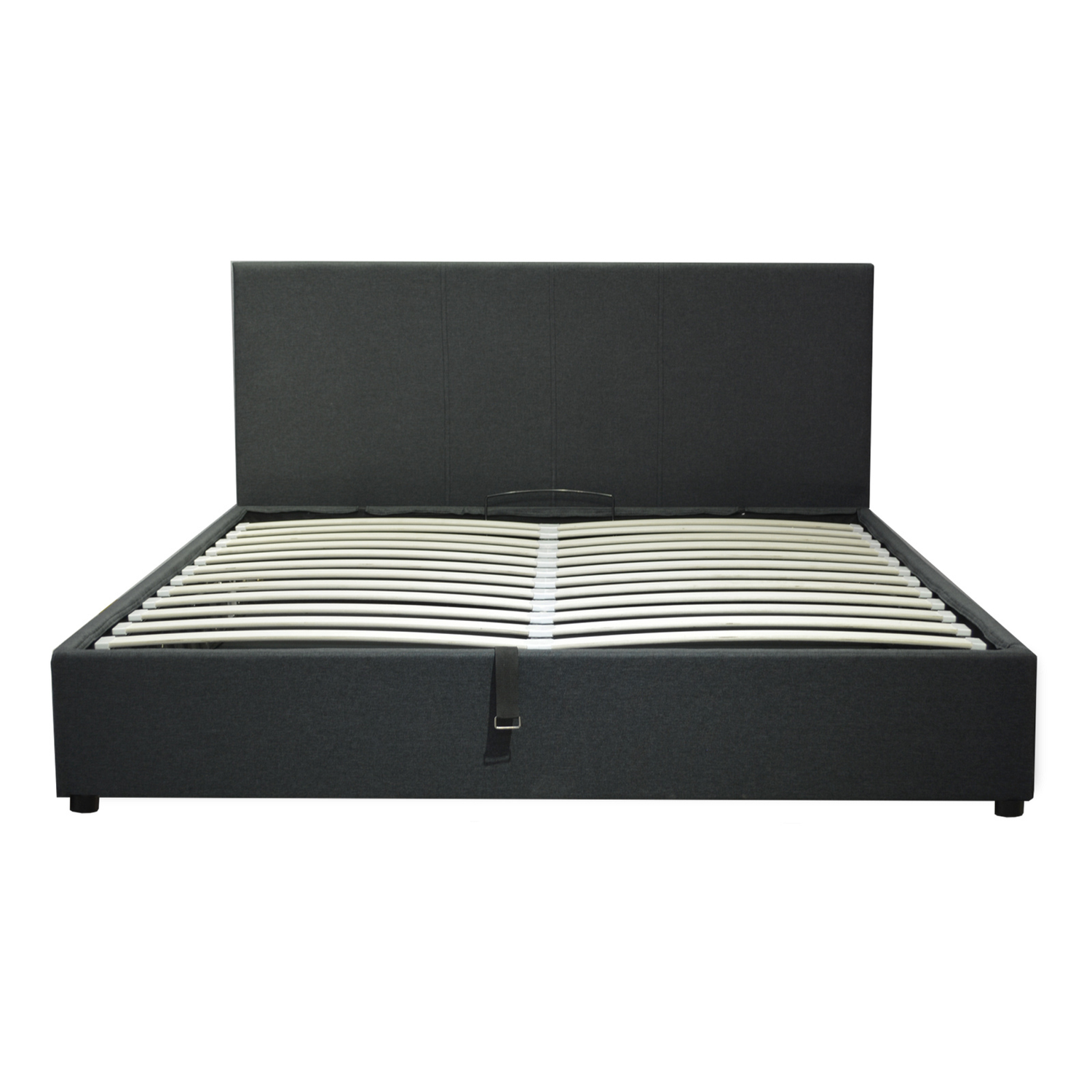 Fabric storage bed with headboard and large storage space - Versailles Collection