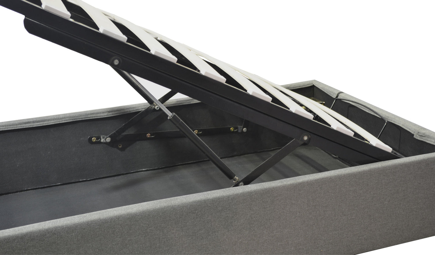 Lit coffre simili cuir, lattes flexibles, grand espace de stockage - Collection Vegas