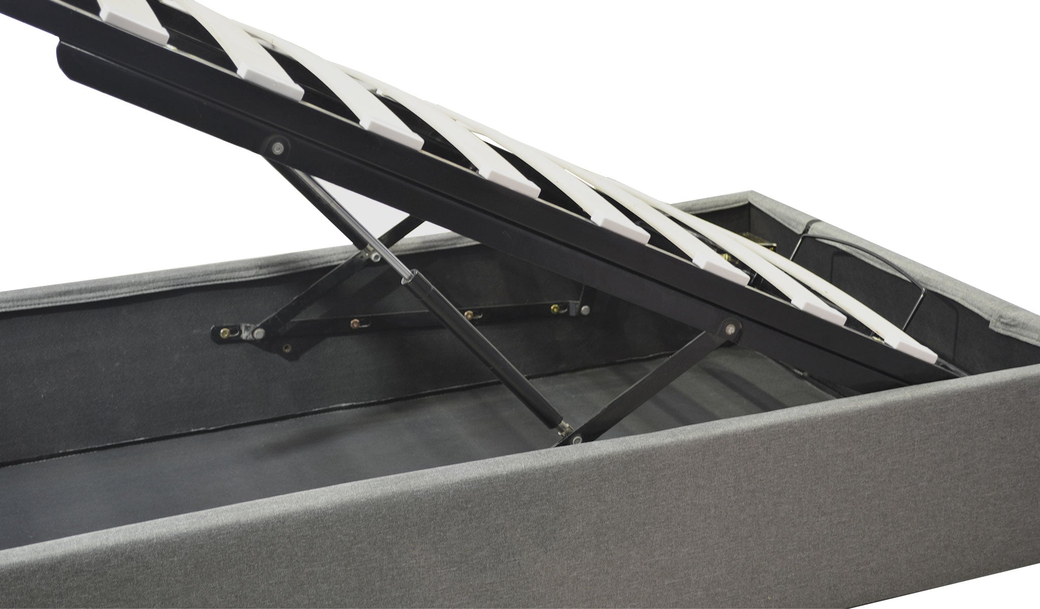 Lit coffre simili cuir, lattes flexibles, grand espace de stockage - Collection Vegas