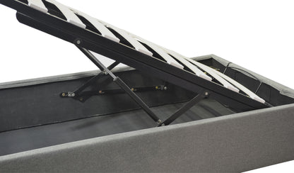 Lit coffre simili cuir, lattes flexibles, grand espace de stockage - Collection Vegas