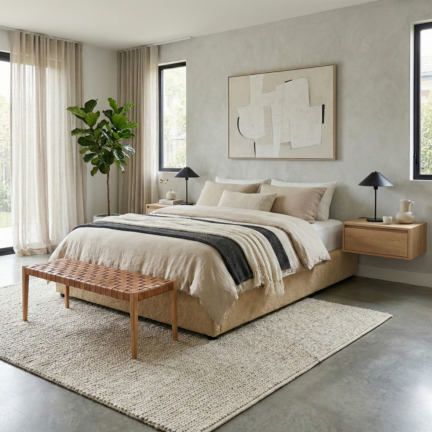 Loop pile storage bed, flexible slats, large storage space - Vegas Collection