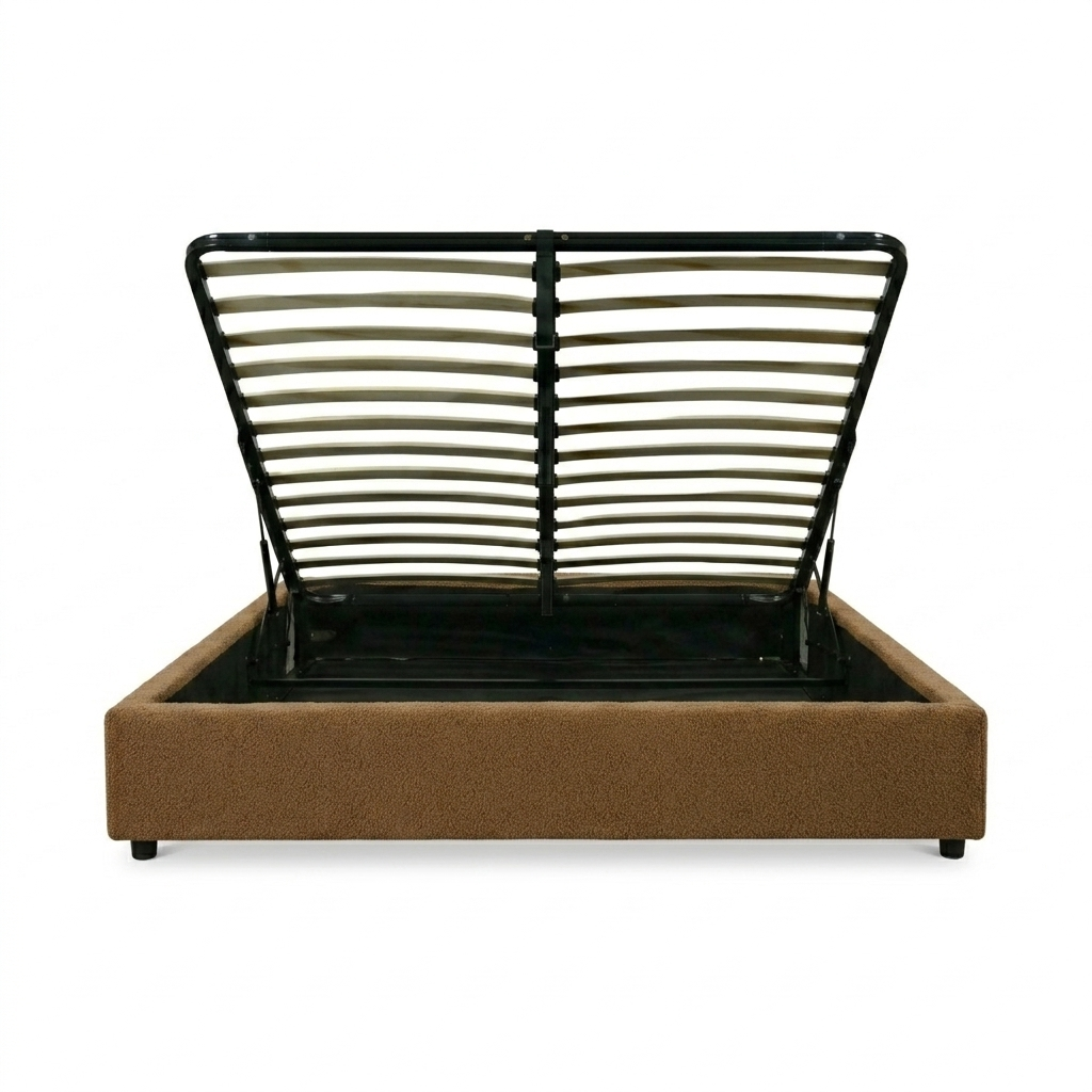 Loop pile storage bed, flexible slats, large storage space - Vegas Collection