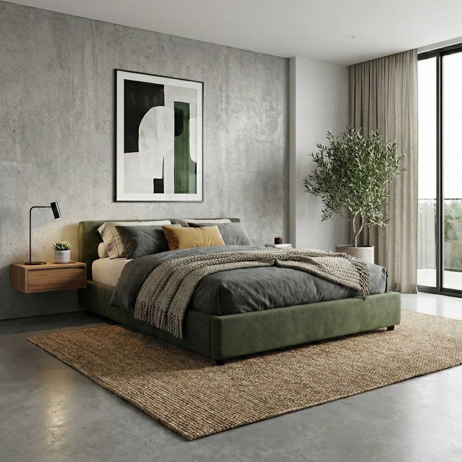 Loop pile storage bed, flexible slats, large storage space - Vegas Collection