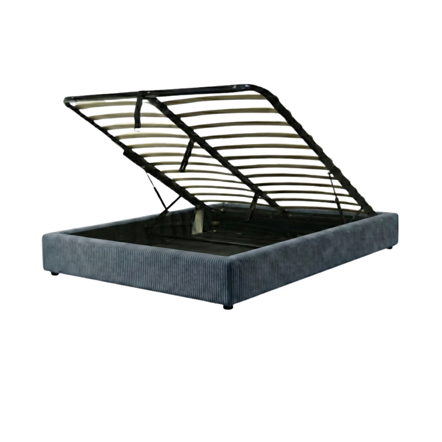 Corduroy storage bed, flexible slats, large storage space - Vegas Collection