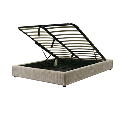 Corduroy storage bed, flexible slats, large storage space - Vegas Collection