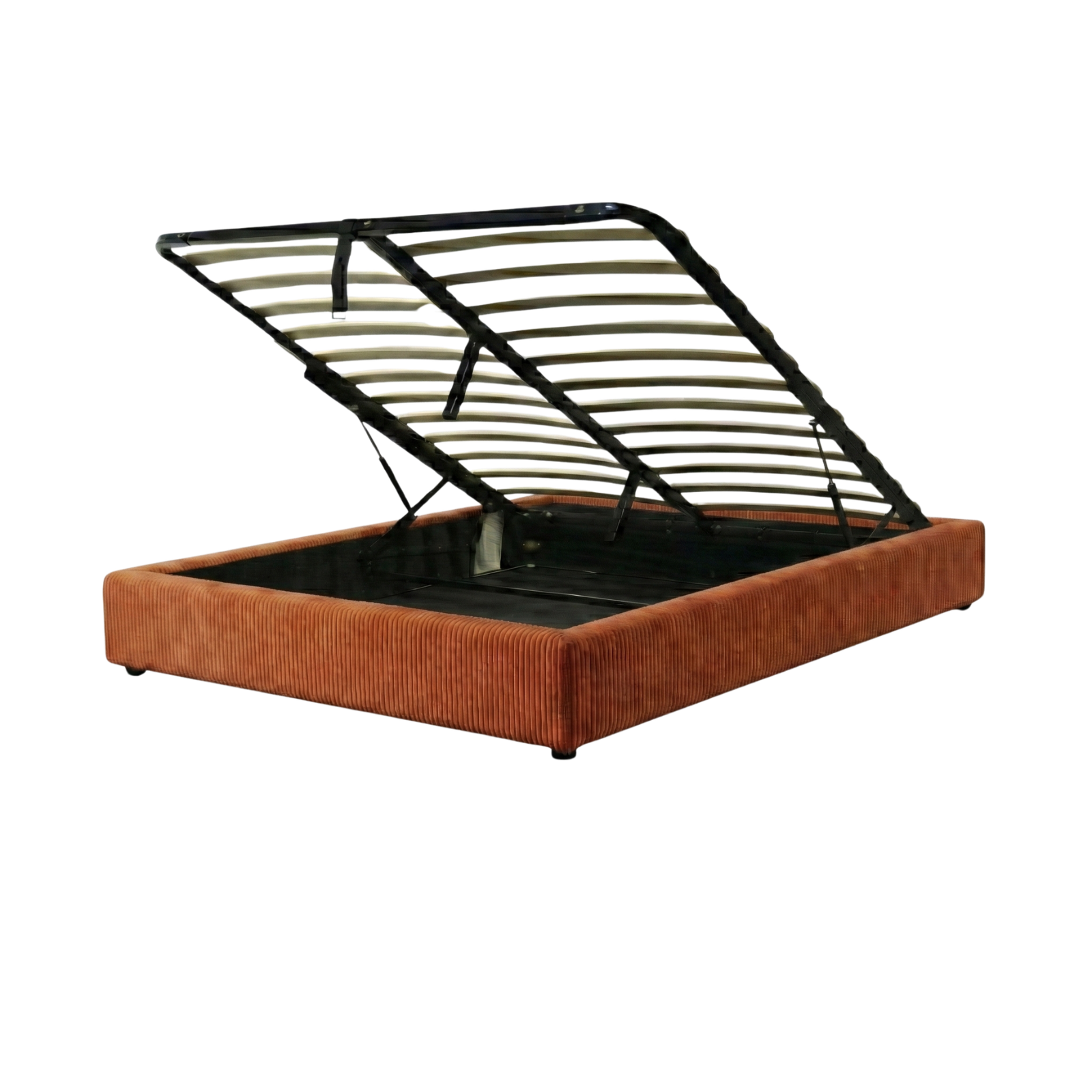 Corduroy storage bed, flexible slats, large storage space - Vegas Collection