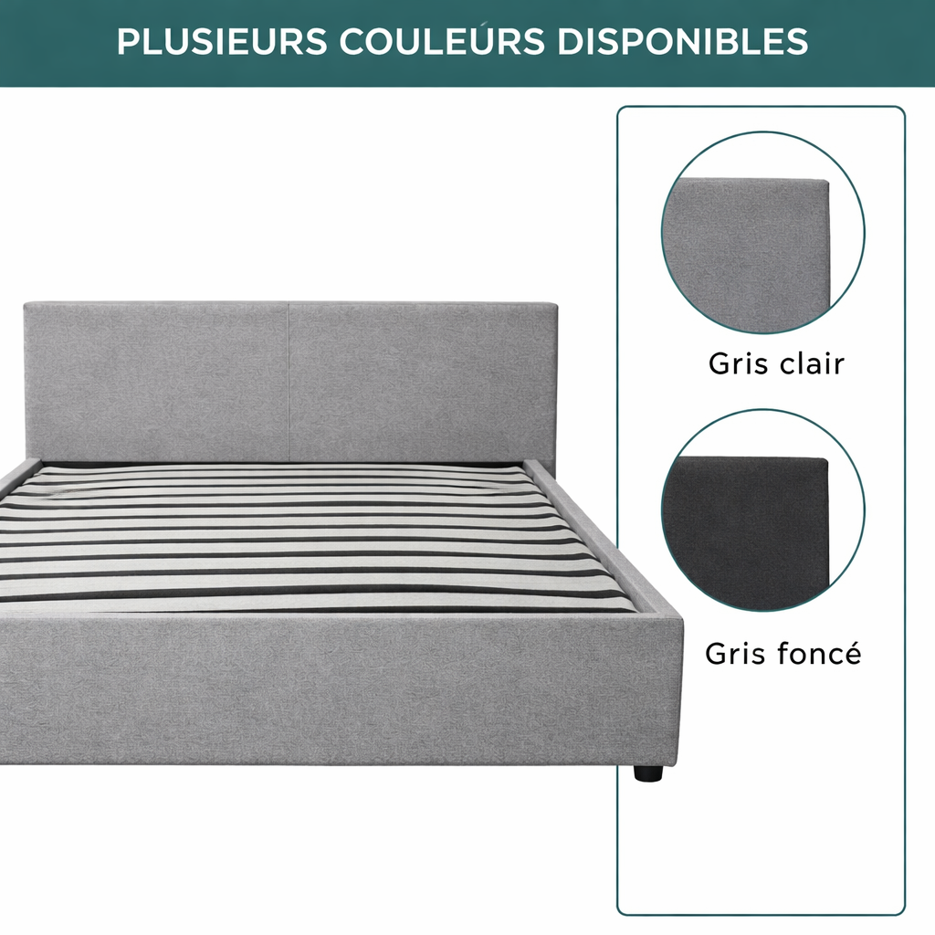 Futura originelles Stauraumbett mit Hubbett, schicker Stoffbezug in Sand: automatisches Öffnen per Fernbedienung und flexibler Lattenrost aus Holz