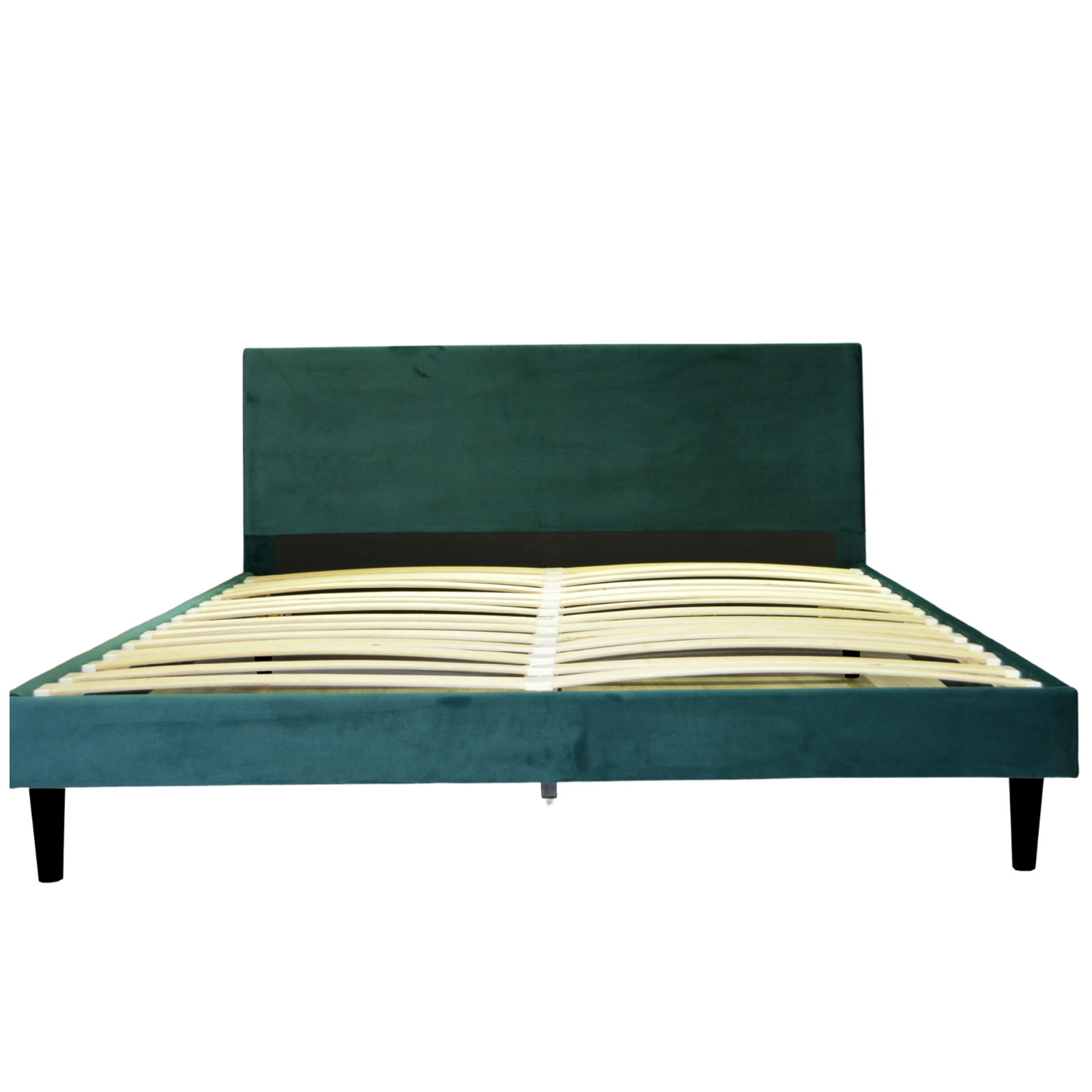 Corduroy bed, headboard, wooden slatted base - Prince Collection
