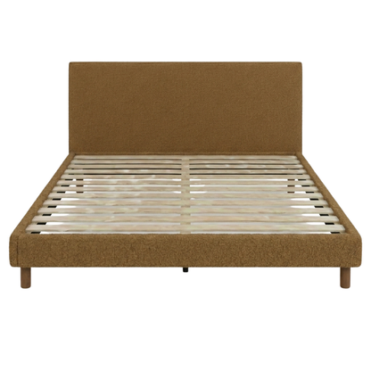 Lit bouclette, tête de lit, sommier à lattes bois - Collection Prince
